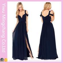 Plus Size Lady Sexy Spaghetti Strap Chiffon Abendkleid